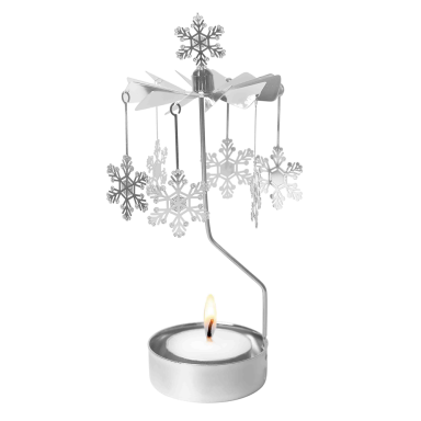 Pluto Tea Light Carousel - With Snowflakes