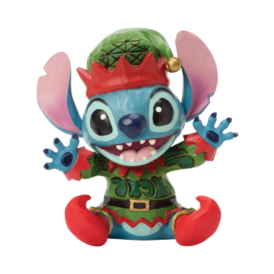 Disney Traditions kerstbeeld - Stitch als kerstelf