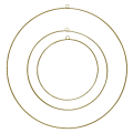 Decoris Kerstkrans - Metalen ringen - Goud - Set van 3