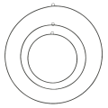 Decoris Kerstkrans - Metalen ringen - Zwart - Set van 3
