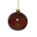 Glazen kerstbal - Doorzichtig - Bruin - 8cm