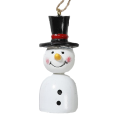 Glazen kerstornament - Sneeuwpop - Met bel