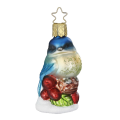 Inge Glas kerstornament - Koolmeesje op tak