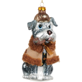 Goodwill kerstornament - Schnauzer in detective kostuum