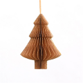 Only atural papieren honeycumb kerstbal - Kerstboom - Goud - 10cm