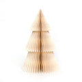 Only Natural papieren kerstboom - Wit - Met glitters