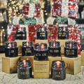 Adventkalender - Met sojakaarsen - Set van 10 kaarsen - Zwart