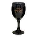 My Flame soja kaars - In wijnglas met "The most wonderful wine of the year" - Zwart
