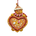 Kerstornament - Gingerbread hart - Met poppetje