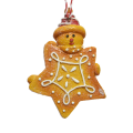 Kerstornament - Gingerbread ster - Met poppetje