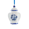 Kurt Adler porseleinen kerstornament - Pot - Delfts Blauw
