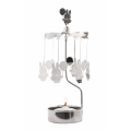 Pluto theelicht carrousel - Met Nijntje en ballon - Zilver - 16cm