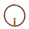 Metalen kerstornament - Krans - Rood