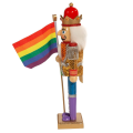 Kurt Adler notenkraker - Pride - Met regenboog vlag