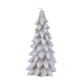 Kaars - Kerstboom - Licht grijs - 12cm