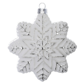 Glazen kerstornament - Sneeuwvlok - Met witte frost