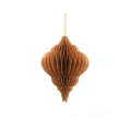Only Natural papieren honeycomb lantaarn - Goud - 12,5cm