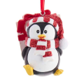 Kurt Adler kerstornament - Pinguïn met cadeau