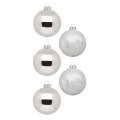 Inge glas glazen kerstballen - Set van 30 - Frost en zilver - 6cm