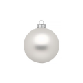 Inge Glas glazen kerstballen - Set van 12 - Wit  en zilver - 8cm