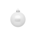 Inge Glas glazen kerstballen - Set van 12 - Wit  en zilver - 8cm