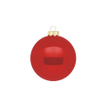 Inge Glas glazen kerstballen - Set van 12 - Rood - 8cm