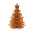 Only Natural papieren kerstboom - Met ster en gouden glitter - Goud - 32cm