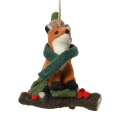 Decoris kerstornament - Vos op hulsttak
