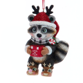 Kurt Adler kerstornament  - Wasbeer met warme chocolademelk
