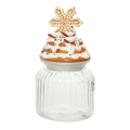 Decoris voorraadpot - Met gingerbread sneeuwvlok