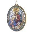 Goodwill kerstornament - Schijf - Met kerststal