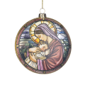 Goodwill kerstornament - Schijf - Met kerststal