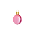 Inge Glas glazen kerstornament - Macaron - Donker roze