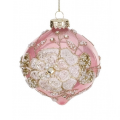 Goodwill kerstbal - Met bloem - 10cm