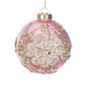 Goodwill kerstbal - Met bloem - 10cm