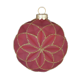 Holly & Jolly kerstbal - Met glitters - 8cm