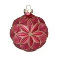 Holly & Jolly kerstbal - Met glitters - 8cm
