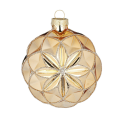 Holly & Jolly kerstbal - Met glitters - 8cm