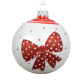 Decoris kerstbal - Met strik - 8cm