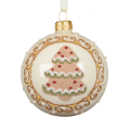 Decoris kerstbal - Met kerstboom - 8cm