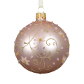 Decoris kerstbal - Met bloemen - 8cm