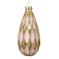 Decoris kerstbal - Met ruiten - 12cm