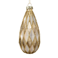 Decoris kerstbal - Met ruiten - 12cm