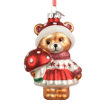 Decoris kerstornament - Beer met paddenstoel