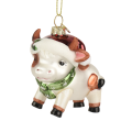 Decoris kerstornament - Koe met sjaal