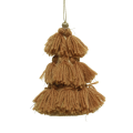 Kerstornament - Kwastjes kerstboom - Bruin - 15cm