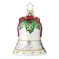 Inge Glas kerstornament - Kerstbel met hulst